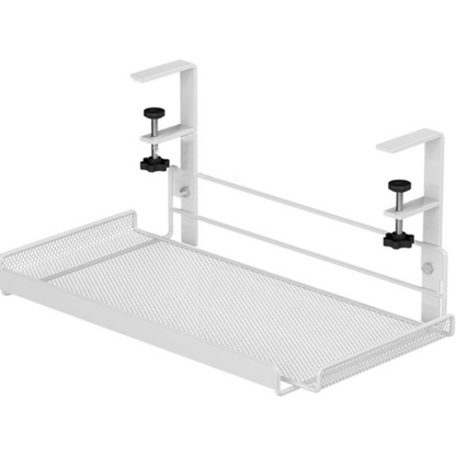 Plateau de gestion des câbles sous le bureau sans perçage – organisateur en acier pour fils, multiprises et chargeurs